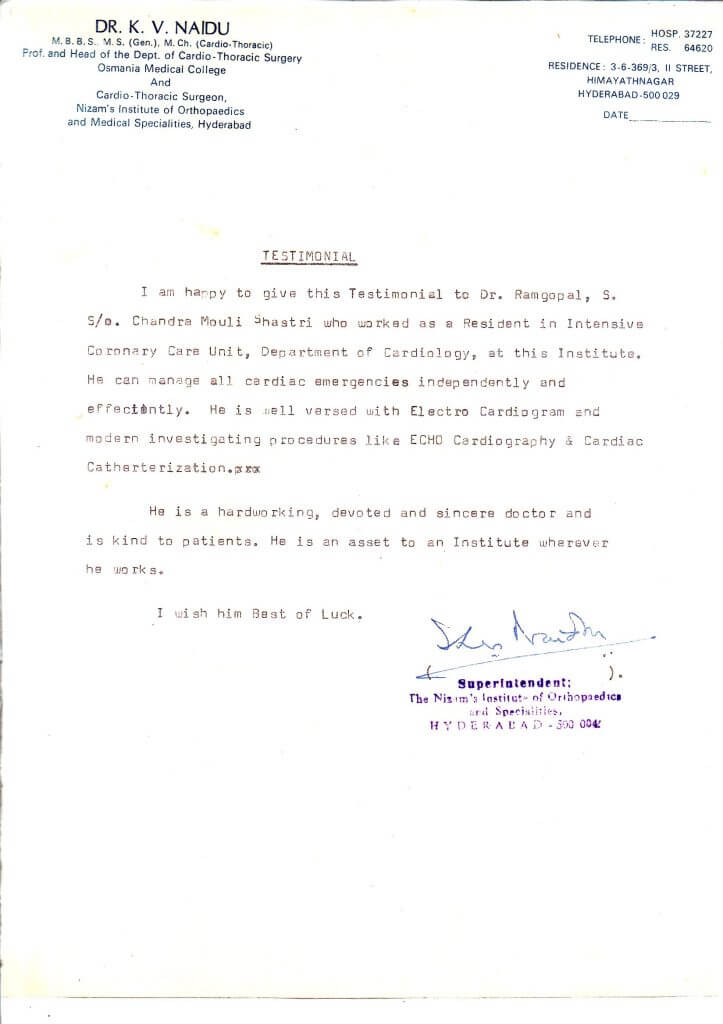 DR KV Naidu
